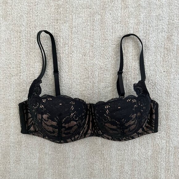 Victoria's Secret Other - Vintage Y2K 2002 Victoria’s Secret Black Lace Bra 34C